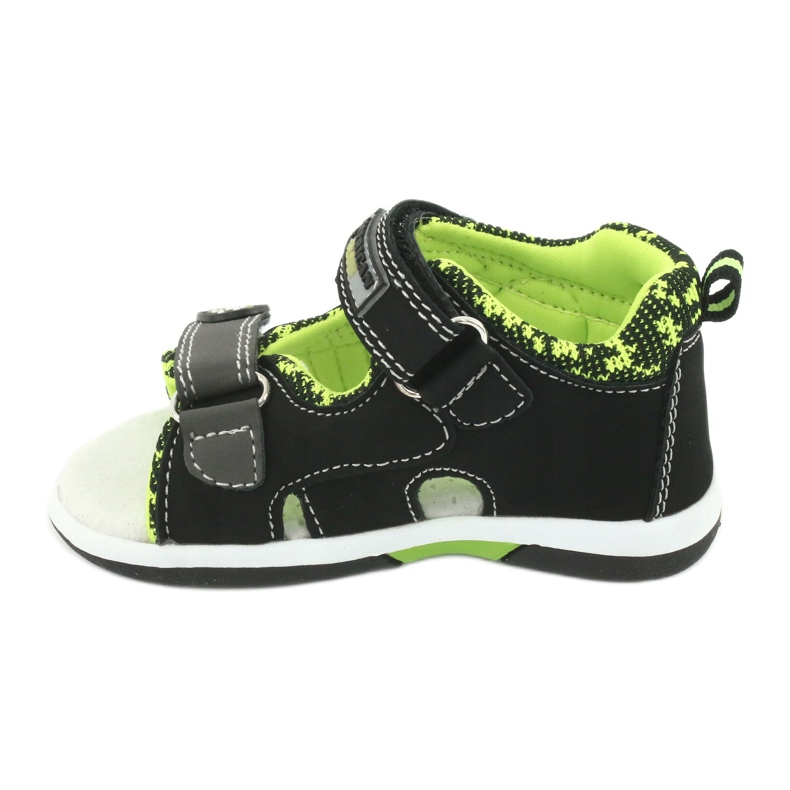 American Club Boys Sandals Insert en cuir DR15 / 20 noir et vert le noir 2