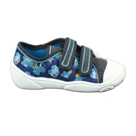 Chaussons enfants Befado 907P104 bleu-gris 1 Chaussons enfants Befado 907P104 bleu-gris 1