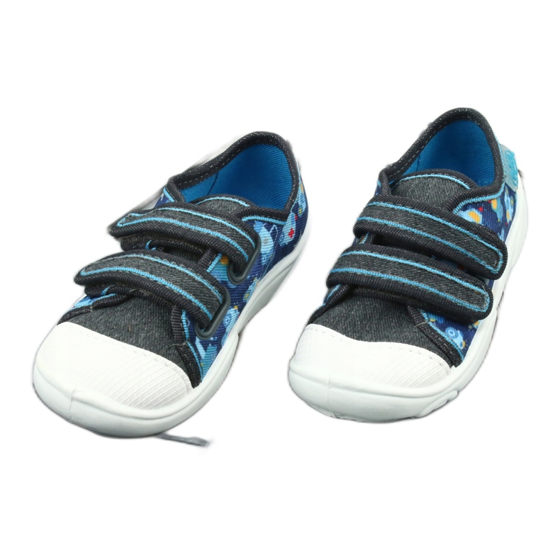 Chaussons enfants Befado 907P104 bleu-gris 3 Chaussons enfants Befado 907P104 bleu-gris 3
