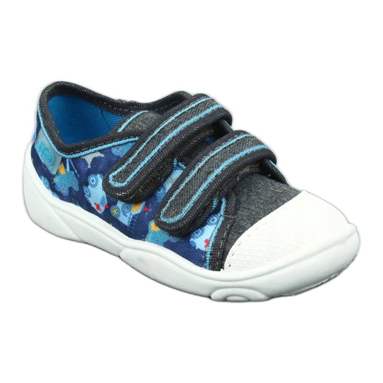 Chaussons enfants Befado 907P104 bleu-gris 2 Chaussons enfants Befado 907P104 bleu-gris 2