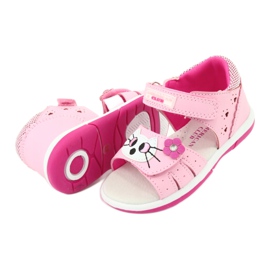 American Club American DR22 / 20 Sandals Girls 'Pink Kitty rose 3