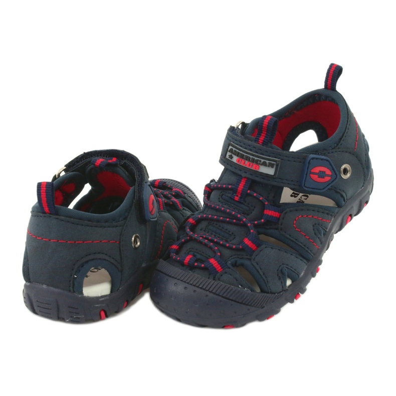 American Club Boys Sandals Insert en cuir DR08 / 20 Velcro bleu marine 2 American Club Boys Sandals Insert en cuir DR08 / 20 Velcro bleu marine 2