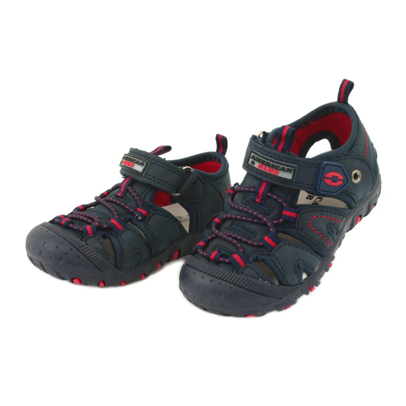 American Club Boys Sandals Insert en cuir DR08 / 20 fermeture scratch bleu marine 1 American Club Boys Sandals Insert en cuir DR08 / 20 fermeture scratch bleu marine 1