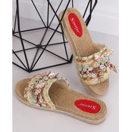 Sandales à coquillages YQ229P Rouge multicolore 1