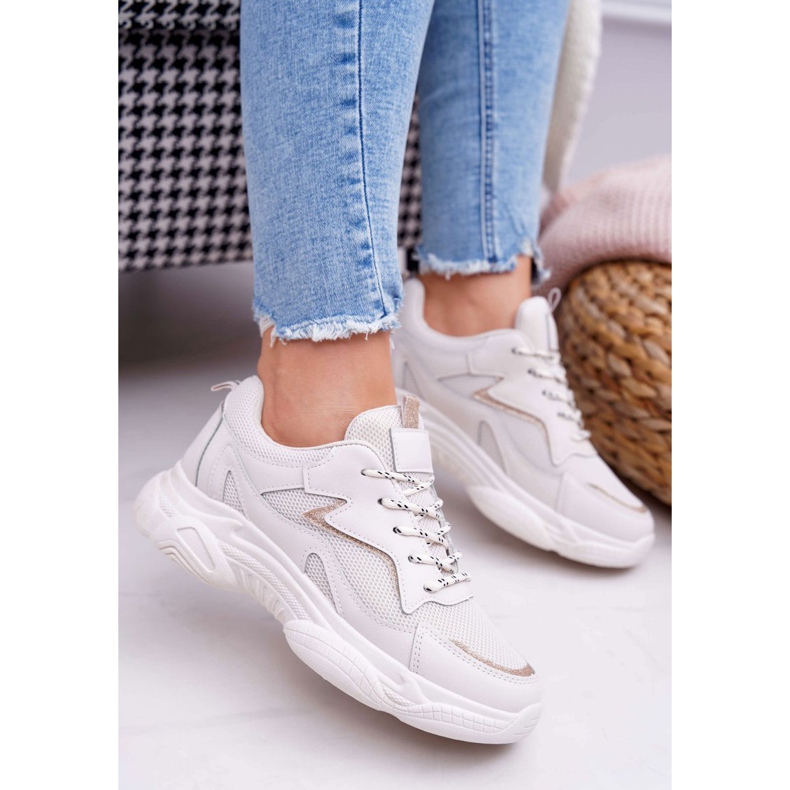 BUGO Chaussures Sport Femme Beige Glitter Winchester 1