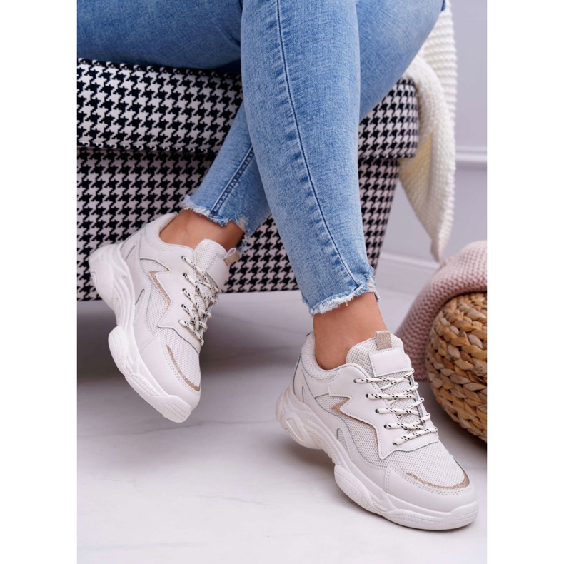 BUGO Chaussures Sport Femme Beige Glitter Winchester 2