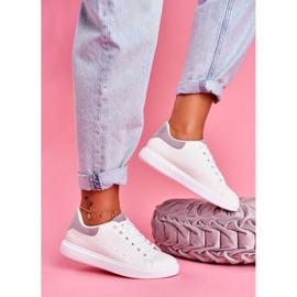 SEA Chaussures de sport pour femmes blanches avec un talon gris Milly 1 SEA Chaussures de sport pour femmes blanches avec un talon gris Milly 1