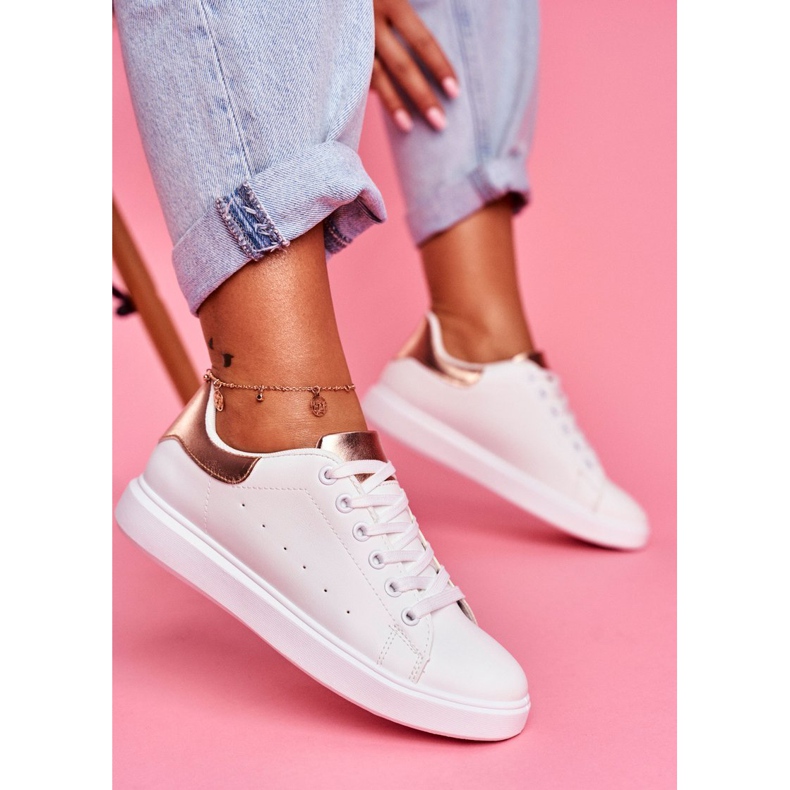 SEA Chaussures de Sport Femme Blanches à Talon Champagne Milly rose 1 SEA Chaussures de Sport Femme Blanches à Talon Champagne Milly rose 1