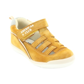 Sandales velcro garçon American Club GC12/20 jaune 1
