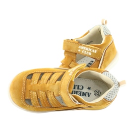 Sandales velcro garçon American Club GC12/20 jaune 5