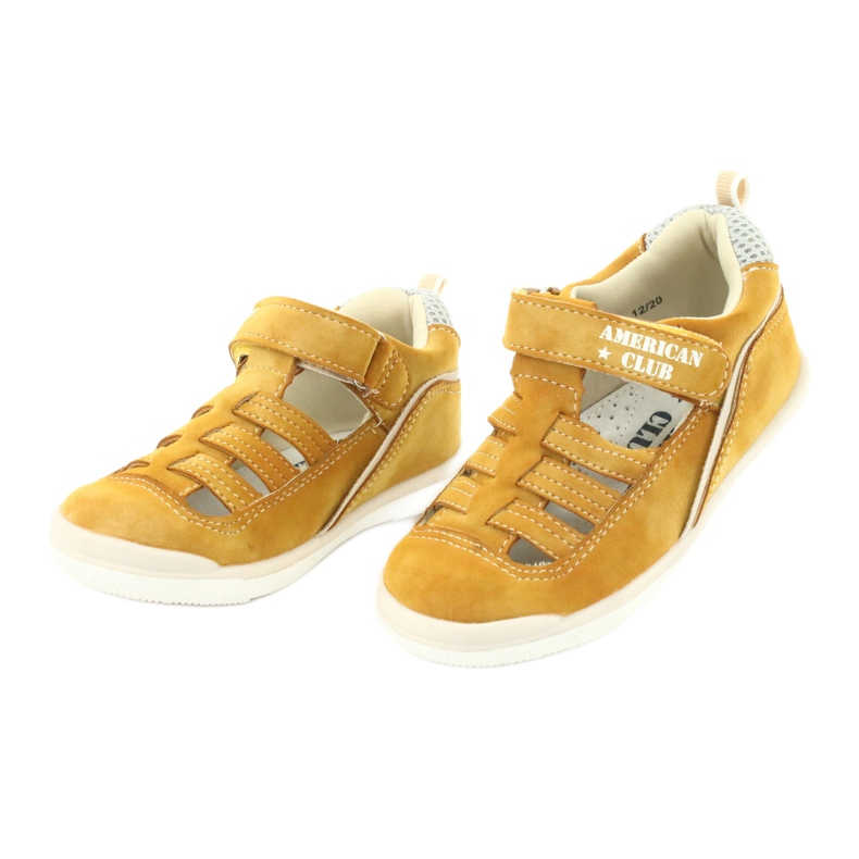 Sandales velcro garçon American Club GC12/20 jaune 3