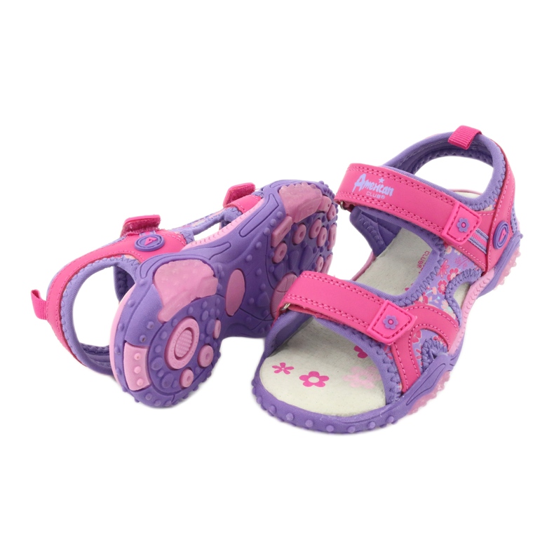 Sandales fille American Club HL17 / 19 violet 3 Sandales fille American Club HL17 / 19 violet 3