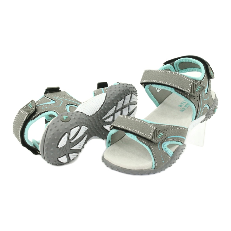 American Club Sandales sportives super insert en cuir RL26 / 20 gris 3