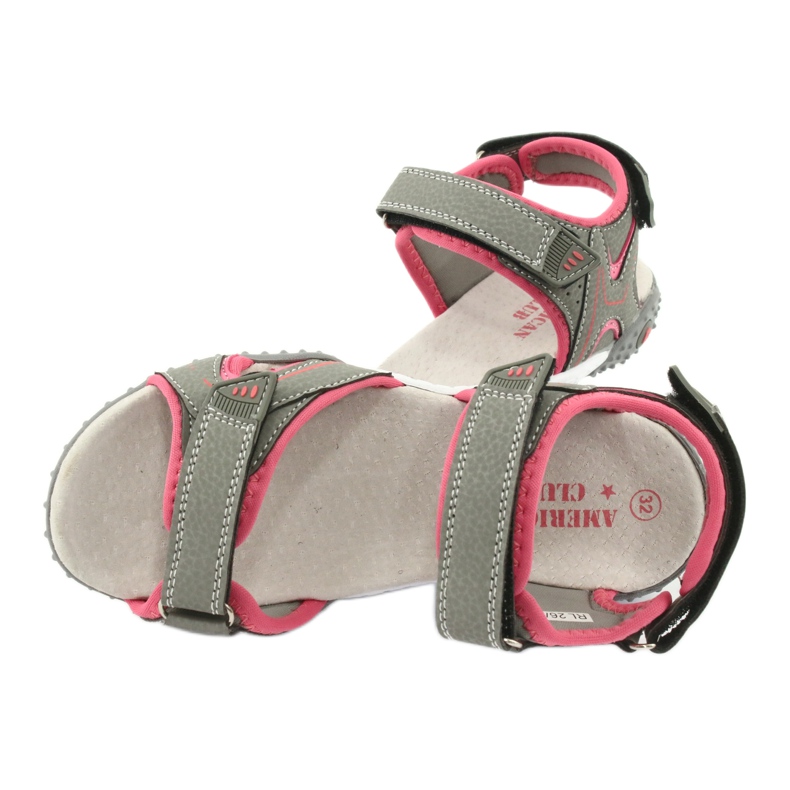 American Club Sandals Sports En cuir insert rl26 / 20 gris / corail 4
