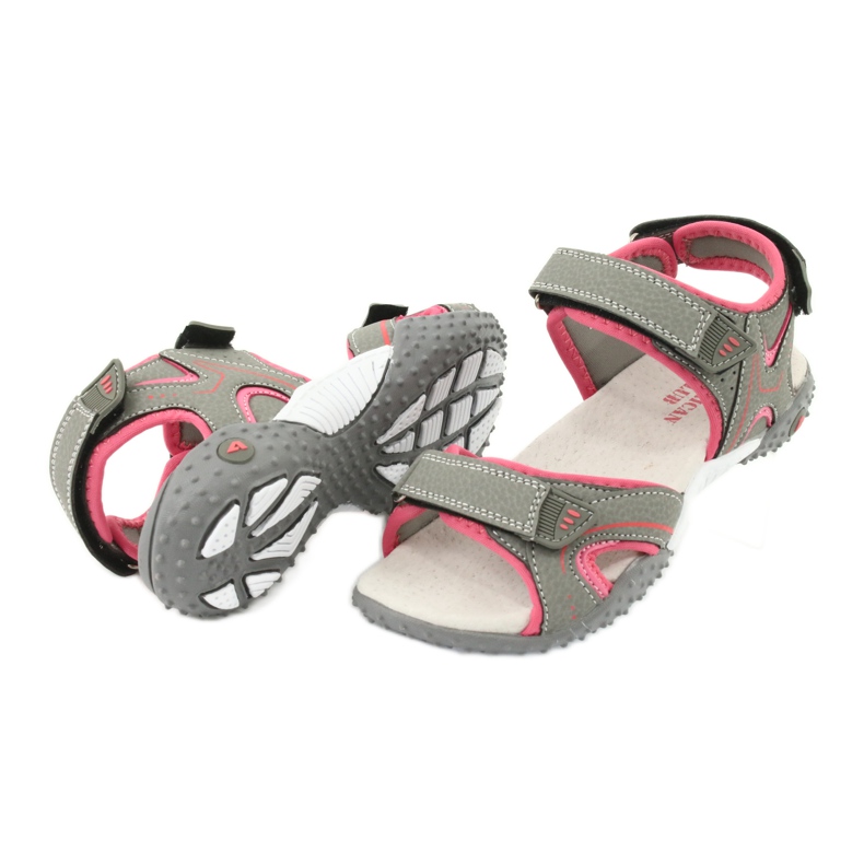 American Club Sandals Sports En cuir insert rl26 / 20 gris / corail 3