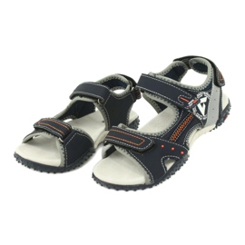 Sandals Sports Sports En cuir insert American Club RL19 / 19 Navy / Gray orange 2