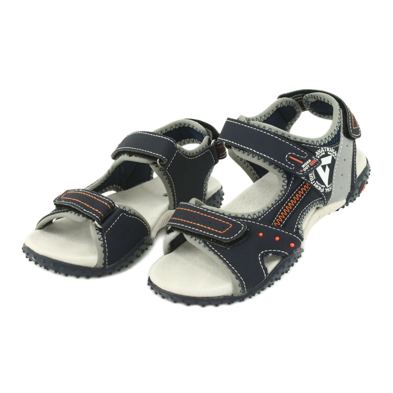 Sandals Sports Sports En cuir insert American Club RL19 / 19 Navy / Gray orange 2
