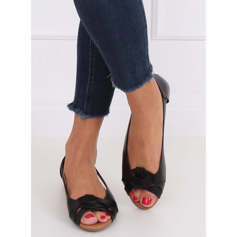 Ballerines coupées noires CC221P Noir le noir 1