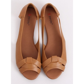 Ballerine découpe camel CC221P Camel brun 2