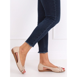 Ballerines coupées beige CC221P Beige 1