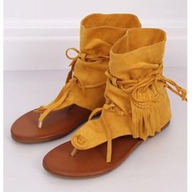 Tongs avec tiges miel SL1010P Jaune 1