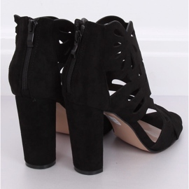 Bottines ajourées noires à talons M304P Noir le noir 3