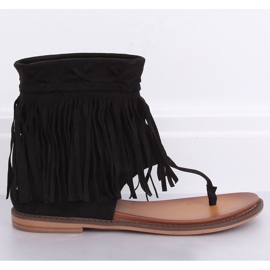 Tongs noires à tige NS129P Noir 1