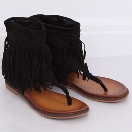 Tongs noires à tige NS129P Noir 2