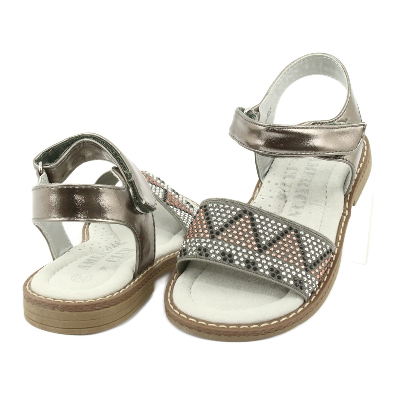 American Club Filles de sandales argent 4 American Club Filles de sandales argent 4
