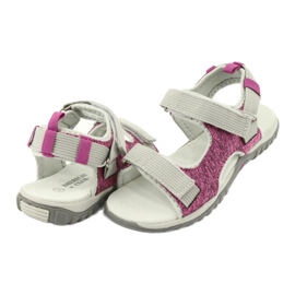 American Club Sandales des filles avec un insert en cuir RL25 / 20 rose / gris 3