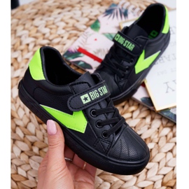Chaussures Enfants Baskets Big Star Avec Velcro Noir FF374121 2