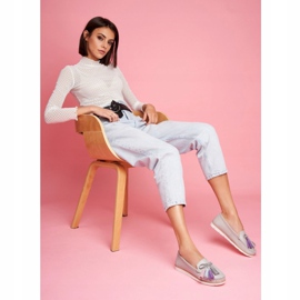 EVE Mocassins Femme Cuir Gris Bebbo 1