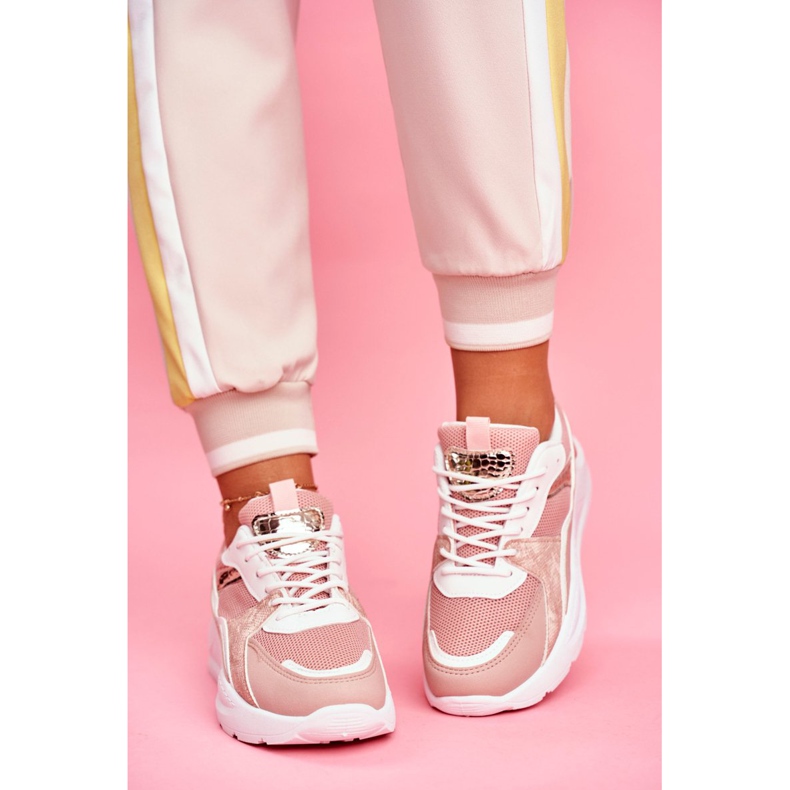 SEA Chaussures de sport femme Baskets Blanc et Rose Martina 2