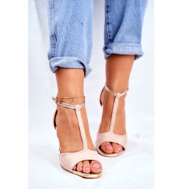 S.Barski Sandales À Talons Hauts Pour Femmes Beige 280-58 Move On Me 2