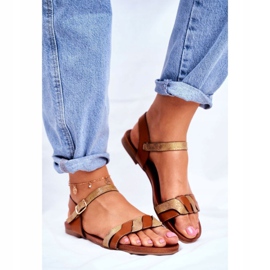 S.Barski Sandales pour femmes Flat Brown Summer Vibes brun 1