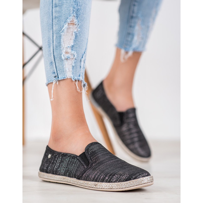 Balada Slipons textiles légers noir 1