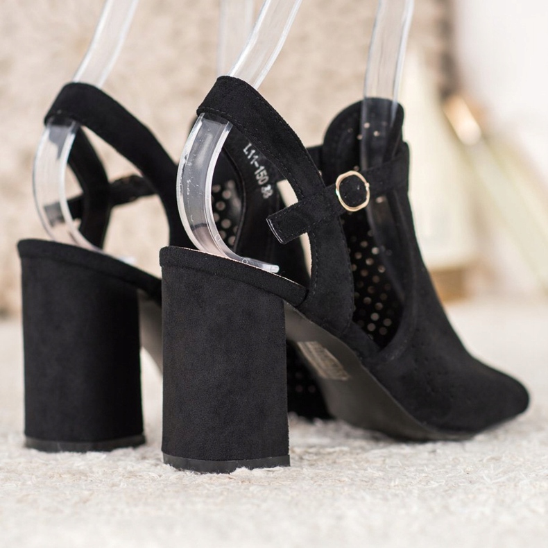 Small Swan Sandales Ajourées En Etoiles noir 1