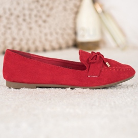 Small Swan Mocassins rouges 1