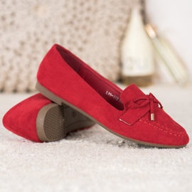 Small Swan Mocassins rouges 2