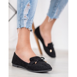 Small Swan Mocassins noirs 2