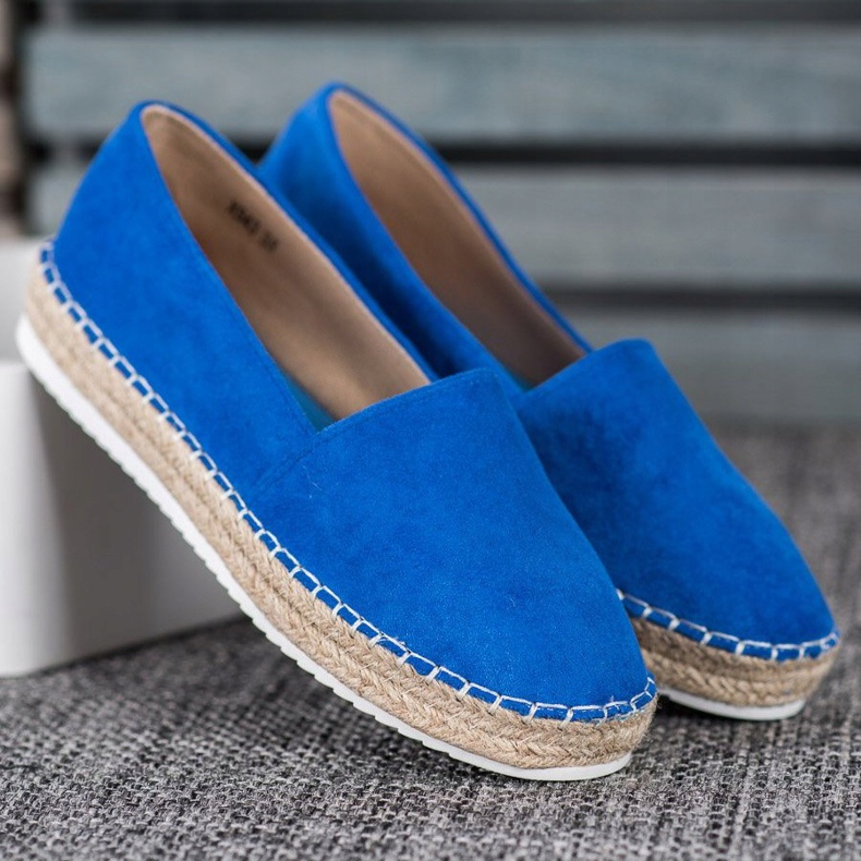 Small Swan Espadrilles En Daim Bleu 1 Small Swan Espadrilles En Daim Bleu 1