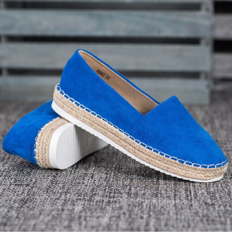 Small Swan Espadrilles En Daim Bleu 2 Small Swan Espadrilles En Daim Bleu 2
