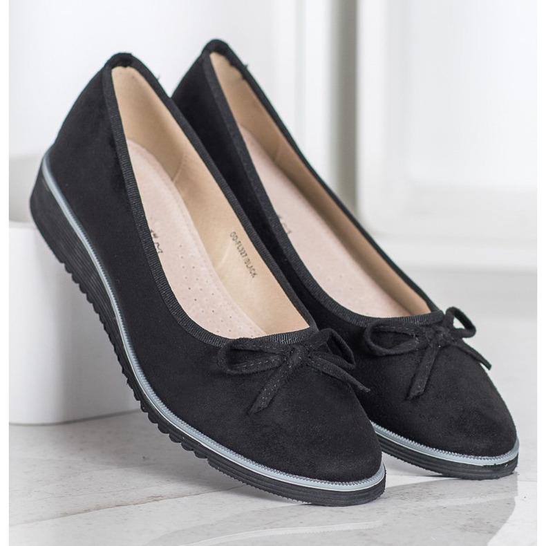 Goodin Ballerine Avec Noeud le noir 2