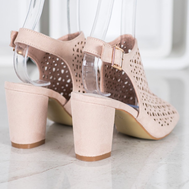 Goodin Sandales Ajourées En Daim brun 1