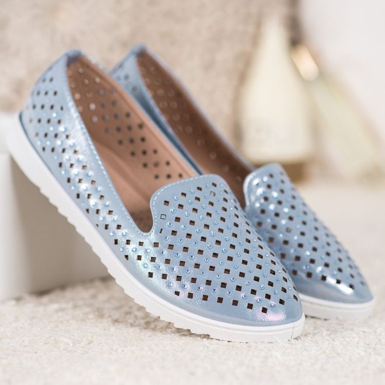 Renda Seigneurs élégants avec des cristaux bleu 1