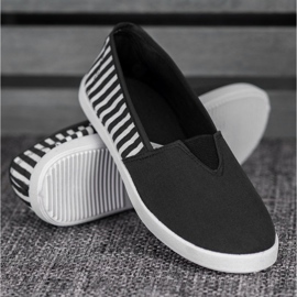 SHELOVET Slipons Noirs Avec Bretelles 1