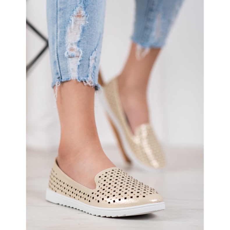 Renda Seigneurs élégants avec des cristaux jaune 2