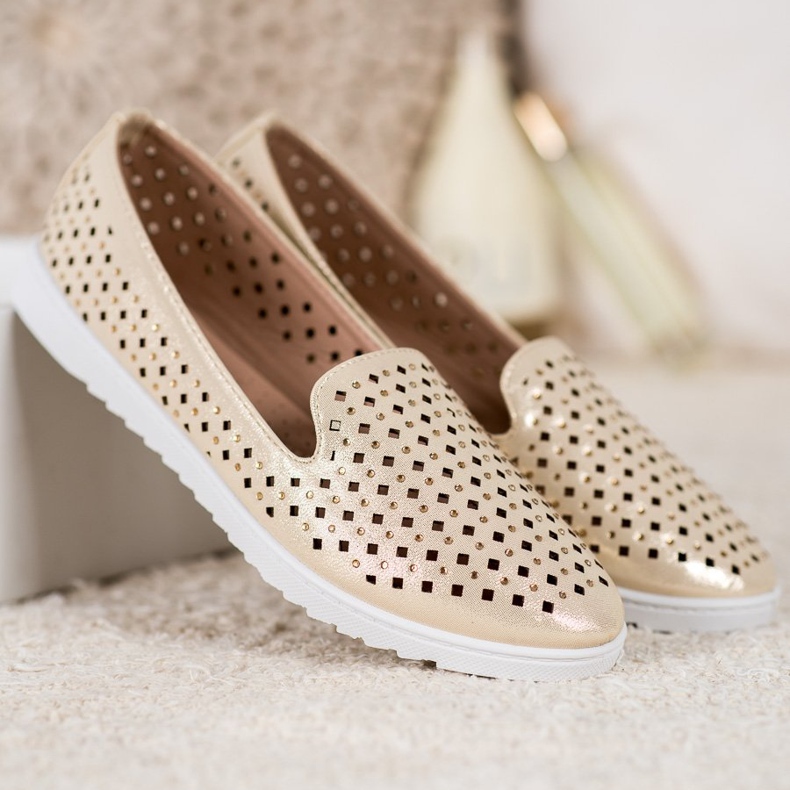 Renda Seigneurs élégants avec des cristaux jaune 1