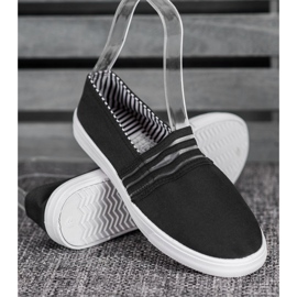 SHELOVET Baskets à enfiler confortables le noir 2 SHELOVET Baskets à enfiler confortables le noir 2