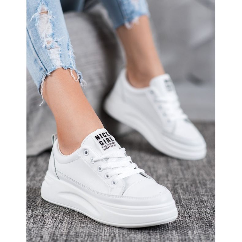 SHELOVET Baskets sur la plateforme Nice Girl blanche 2